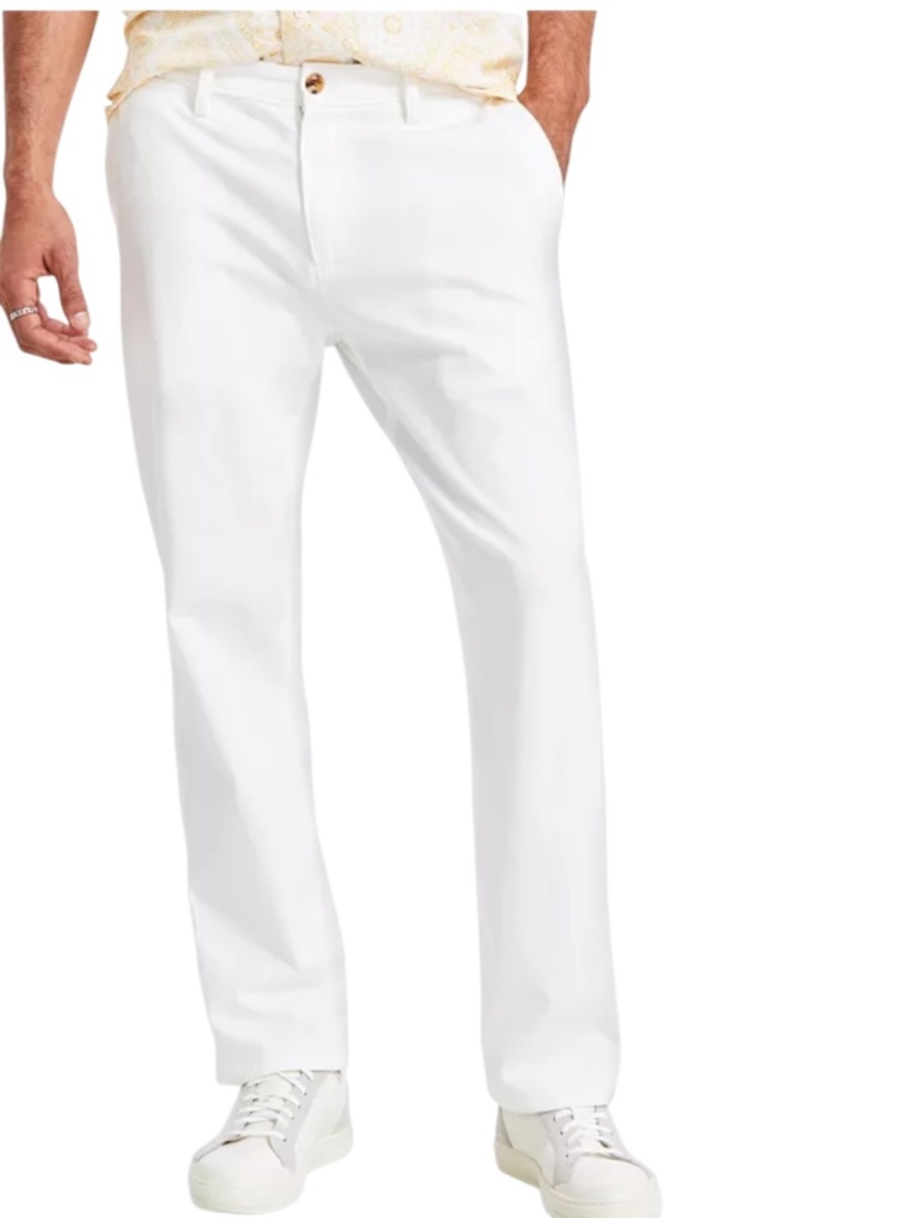 Club Room Men's Four-Way Stretch Pants, Bright White Size 34x32 - NWT